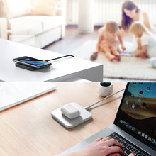 Заредете изображение във визуализатора на галерията – Choetech set 2x Qi 10W wireless charger (2 colors, black and white) + 1.2m USB cables (T511-S black / white) - TopMag
