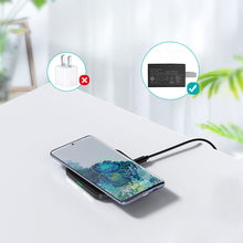 Заредете изображение във визуализатора на галерията – Choetech set 2x Qi 10W wireless charger (2 colors, black and white) + 1.2m USB cables (T511-S black / white) - TopMag
