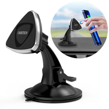 Заредете изображение във визуализатора на галерията – Choetech magnetic car phone holder for windshield and cockpit black (H010 black) - TopMag
