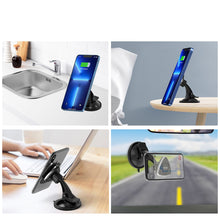 Заредете изображение във визуализатора на галерията – Choetech magnetic car phone holder for windshield and cockpit black (H010 black) - TopMag
