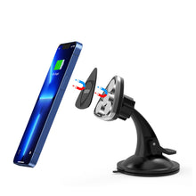 Заредете изображение във визуализатора на галерията – Choetech magnetic car phone holder for windshield and cockpit black (H010 black) - TopMag

