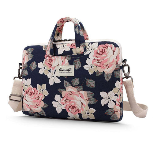CANVASLIFE BRIEFCASE LAPTOP 13-14 NAVY ROSE - TopMag