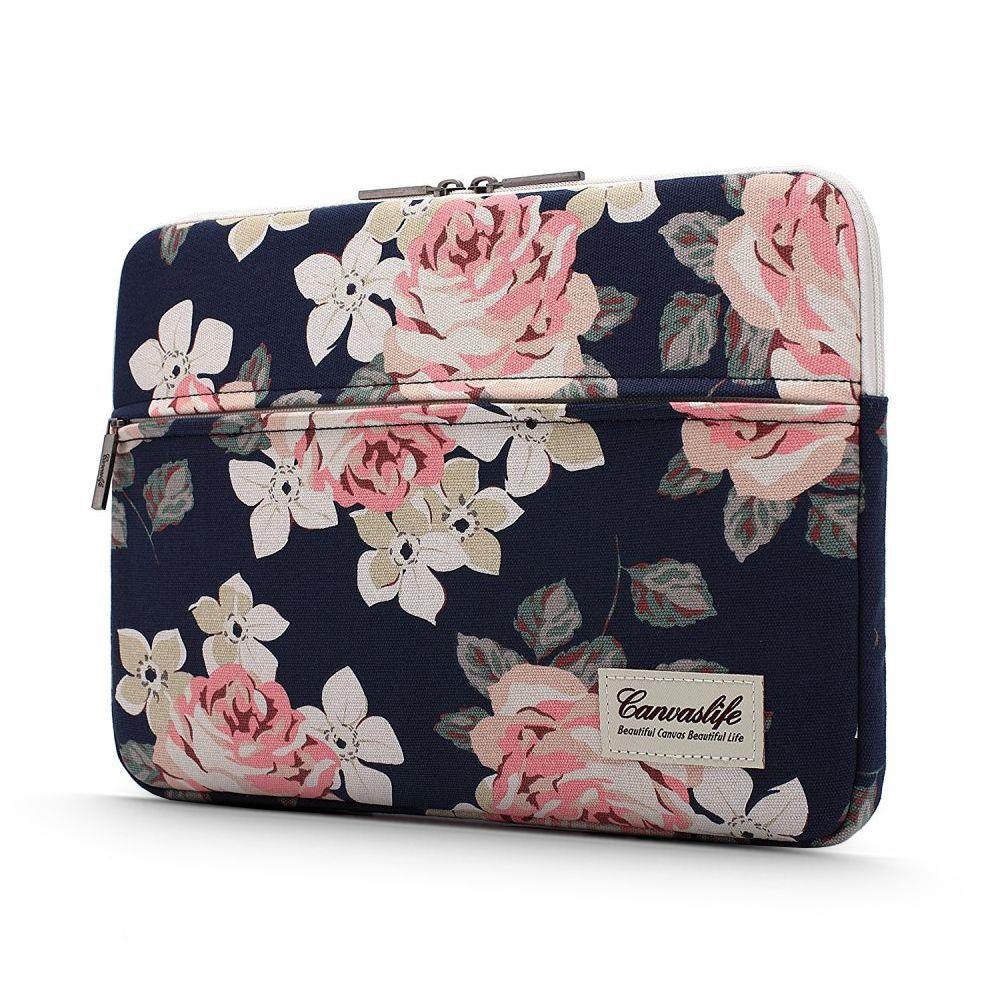 CANVASLIFE SLEEVE LAPTOP 13-14 NAVY ROSE - TopMag