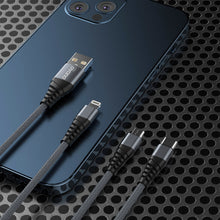Заредете изображение във визуализатора на галерията – Dudao cable USB - micro USB 6A cable 1 m gray (TGL1M) - TopMag
