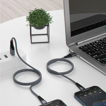 Заредете изображение във визуализатора на галерията – Dudao cable USB - USB Type C 6A cable 1 m gray (TGL1T) - TopMag
