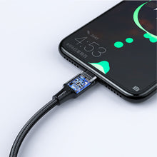 Заредете изображение във визуализатора на галерията – Dudao cable, USB 3in1 cable - USB Type C, micro USB, Lightning 6A - black (TGL2) - TopMag

