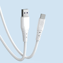 Заредете изображение във визуализатора на галерията – Dudao cable USB - USB Type C 6A cable 1 m white (TGL3T) - TopMag
