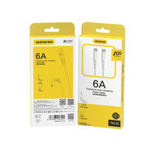 Заредете изображение във визуализатора на галерията – Dudao cable, USB Type C cable - USB Type C 6A 100W PD white (TGL3C) - TopMag

