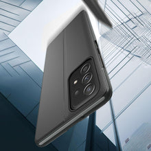 Заредете изображение във визуализатора на галерията – Eco Leather View Case elegant case with a flap and stand function for Samsung Galaxy A73 blue - TopMag
