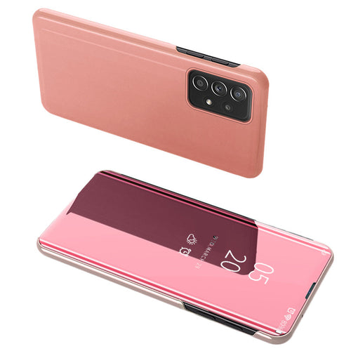 Clear View Case flip cover for Samsung Galaxy A73 pink - TopMag