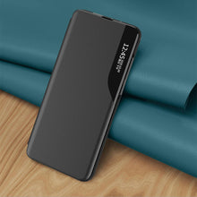 Заредете изображение във визуализатора на галерията – Eco Leather View Case elegant case with a flip cover and stand function for Samsung Galaxy A33 5G blue - TopMag
