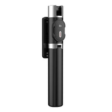 Заредете изображение във визуализатора на галерията – Selfie Stick - with detachable bluetooth remote control and tripod - P60 BLACK
