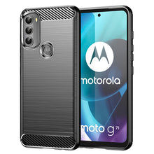 Заредете изображение във визуализатора на галерията – Carbon Case Flexible Cover Sleeve Motorola Moto G71 5G black - TopMag
