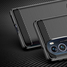 Заредете изображение във визуализатора на галерията – Carbon Case Flexible cover for Motorola Moto Edge 30 Pro black - TopMag
