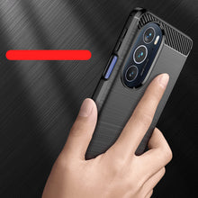 Заредете изображение във визуализатора на галерията – Carbon Case Flexible cover for Motorola Moto Edge 30 Pro black - TopMag
