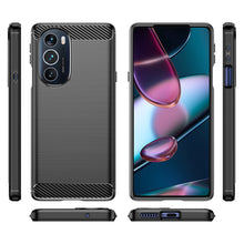 Заредете изображение във визуализатора на галерията – Carbon Case Flexible cover for Motorola Moto Edge 30 Pro black - TopMag
