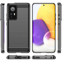 Заредете изображение във визуализатора на галерията – Carbon Case Flexible Cover Sleeve for Xiaomi 12 / 12X black - TopMag
