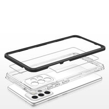 Заредете изображение във визуализатора на галерията – Clear 3in1 Case for Samsung Galaxy A13 5G Frame Gel Cover Black - TopMag
