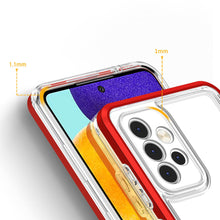 Заредете изображение във визуализатора на галерията – Clear 3in1 Case for Samsung Galaxy A53 5G Frame Gel Cover Red - TopMag
