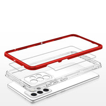 Заредете изображение във визуализатора на галерията – Clear 3in1 Case for Samsung Galaxy A53 5G Frame Gel Cover Red - TopMag

