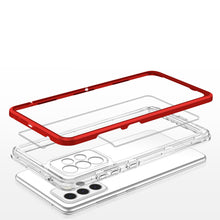 Заредете изображение във визуализатора на галерията – Clear 3in1 Case for Samsung Galaxy A73 Frame Cover Gel Red - TopMag
