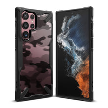 Заредете изображение във визуализатора на галерията – Ringke Fusion X case armored cover with frame for Samsung Galaxy S22 Ultra black Camo Black - TopMag
