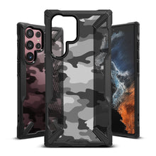 Заредете изображение във визуализатора на галерията – Ringke Fusion X case armored cover with frame for Samsung Galaxy S22 Ultra black Camo Black - TopMag
