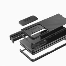 Заредете изображение във визуализатора на галерията – Nillkin CamShield Pro Case (suit) for Samsung Galaxy Z Fold 4 cover with camera cover stand black
