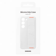 Заредете изображение във визуализатора на галерията – Samsung Silicone Grip Cover Case for Samsung Galaxy S23 silicone case with wrist strap white (EF-GS911TWEGWW)
