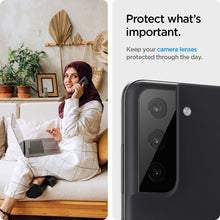 Заредете изображение във визуализатора на галерията – SPIGEN OPTIK.TR CAMERA PROTECTOR 2-PACK GALAXY S21 FE BLACK COVER - TopMag
