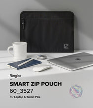 Заредете изображение във визуализатора на галерията – Ringke Smart Zip Pouch universal case for laptop, tablet (up to 13 '') stand bag organizer black - TopMag
