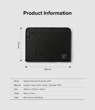 Заредете изображение във визуализатора на галерията – Ringke Smart Zip Pouch universal case for laptop, tablet (up to 13 '') stand bag organizer black - TopMag
