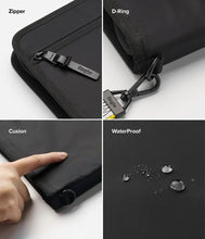 Заредете изображение във визуализатора на галерията – Ringke Smart Zip Pouch universal case for laptop, tablet (up to 13 ''), stand, bag, organizer, navy blue - TopMag
