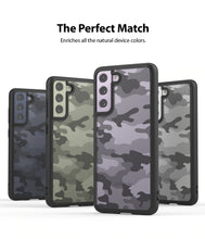Заредете изображение във визуализатора на галерията – Ringke Fusion Matte TPU Cover with Gel Frame for Samsung Galaxy S21 FE Black Camo Black (FM576E73) - TopMag
