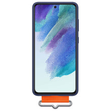 Заредете изображение във визуализатора на галерията – Samsung strap silicone cover case for Samsung galaxy s21 fe navy blue (ef-gg990tne) - TopMag
