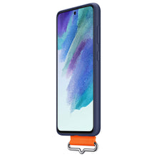 Заредете изображение във визуализатора на галерията – Samsung strap silicone cover case for Samsung galaxy s21 fe navy blue (ef-gg990tne) - TopMag
