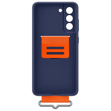 Заредете изображение във визуализатора на галерията – Samsung strap silicone cover case for Samsung galaxy s21 fe navy blue (ef-gg990tne) - TopMag
