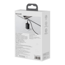 Заредете изображение във визуализатора на галерията – Baseus GaN3 Pro fast universal GaN charger 2 x USB Type C / USB 65W PD3.0, QC4.0 +, AFC black + USB Type C - USB Type C cable 1m (CCGP050101) - TopMag
