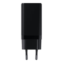 Заредете изображение във визуализатора на галерията – Baseus GaN3 Pro fast universal GaN charger 2 x USB Type C / USB 65W PD3.0, QC4.0 +, AFC black + USB Type C - USB Type C cable 1m (CCGP050101) - TopMag

