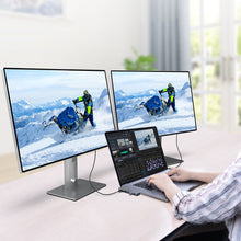 Заредете изображение във визуализатора на галерията – Choetech Docking Station for Apple MacBook Pro / MacBook Air Adapter HUB USB Type C 7w2 100W PD gray (HUB-M23) - TopMag
