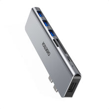 Заредете изображение във визуализатора на галерията – Choetech Docking Station for Apple MacBook Pro / MacBook Air Adapter HUB USB Type C 7w2 100W PD gray (HUB-M23) - TopMag
