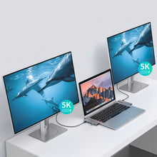 Заредете изображение във визуализатора на галерията – Choetech Docking Station for Apple MacBook Pro / MacBook Air Adapter HUB USB Type C 7w2 100W PD gray (HUB-M23) - TopMag
