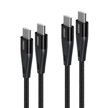 Заредете изображение във визуализатора на галерията – Choetech set of 2 USB Type C cables - USB Type C Power Delivery 60W 5A 1.2m + 2m black (XCC-1003) - TopMag
