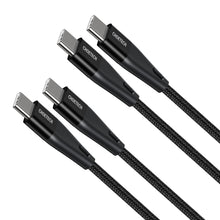 Заредете изображение във визуализатора на галерията – Choetech set of 2 USB Type C cables - USB Type C Power Delivery 60W 5A 1.2m + 2m black (XCC-1003) - TopMag
