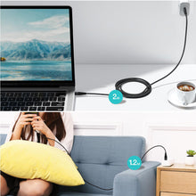 Заредете изображение във визуализатора на галерията – Choetech set of 2 USB Type C cables - USB Type C Power Delivery 60W 5A 1.2m + 2m black (XCC-1003) - TopMag
