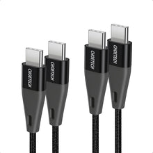 Заредете изображение във визуализатора на галерията – Choetech set of 2 USB Type C cables - USB Type C Power Delivery 60W 5A 1.2m + 2m black (XCC-1003) - TopMag
