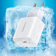 Заредете изображение във визуализатора на галерията – Choetech Set 2 x Wall Charger EU Power Adapter for Fast Charging USB Type C Power Delivery 20W 3A White (PD5005-EU) - TopMag
