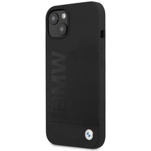 Заредете изображение във визуализатора на галерията – Case BMW BMHCP13MSLBLBK iPhone 13 6.1" black/black hardcase Silicone Signature Logo

