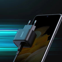 Заредете изображение във визуализатора на галерията – Ugreen USB Type C charger 25W Power Delivery + USB Type C cable 2m black (50581)
