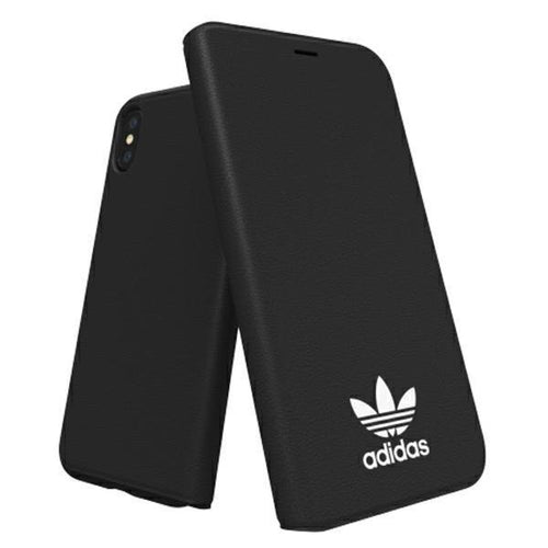 Adidas Booklet Case New Basics iPhone X/Xs czarny biały/black white 29195 - TopMag
